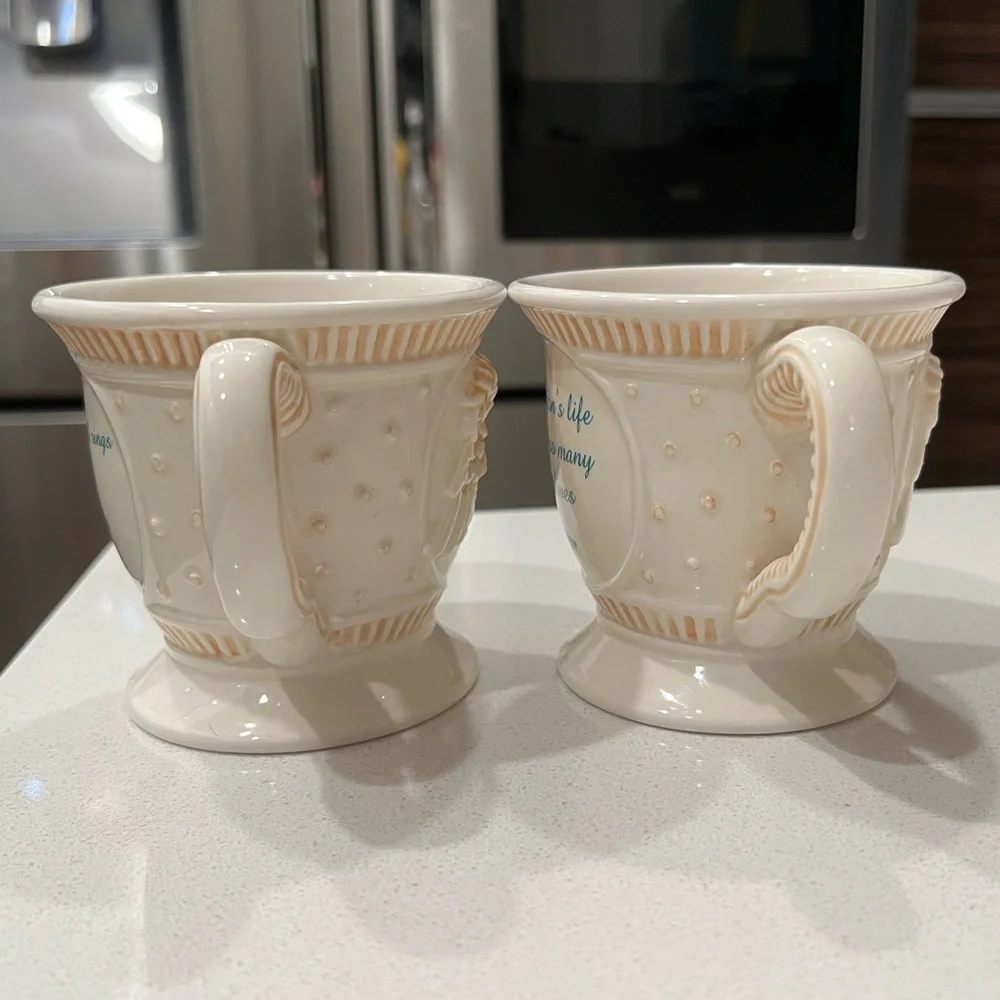 Vintage 2002 It's a Wonderful Life Mugs Angel Wings Christmas - Picture 4 of 9